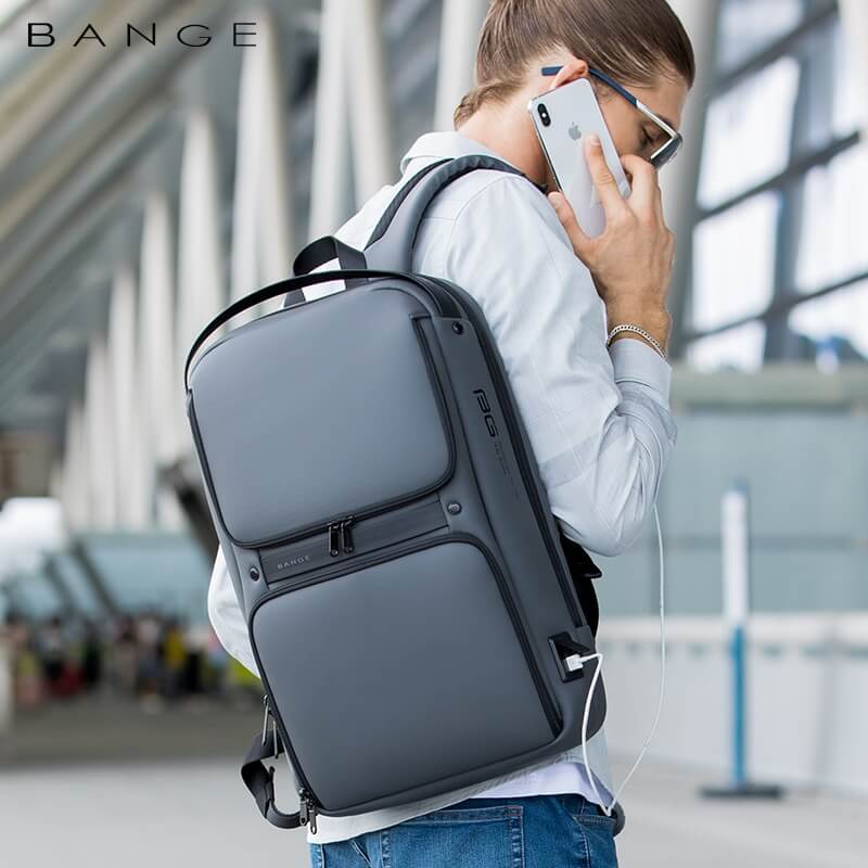 BANGE Waterproof 15.6" Laptop Compact Backpack Business School Anti-theft Backpack