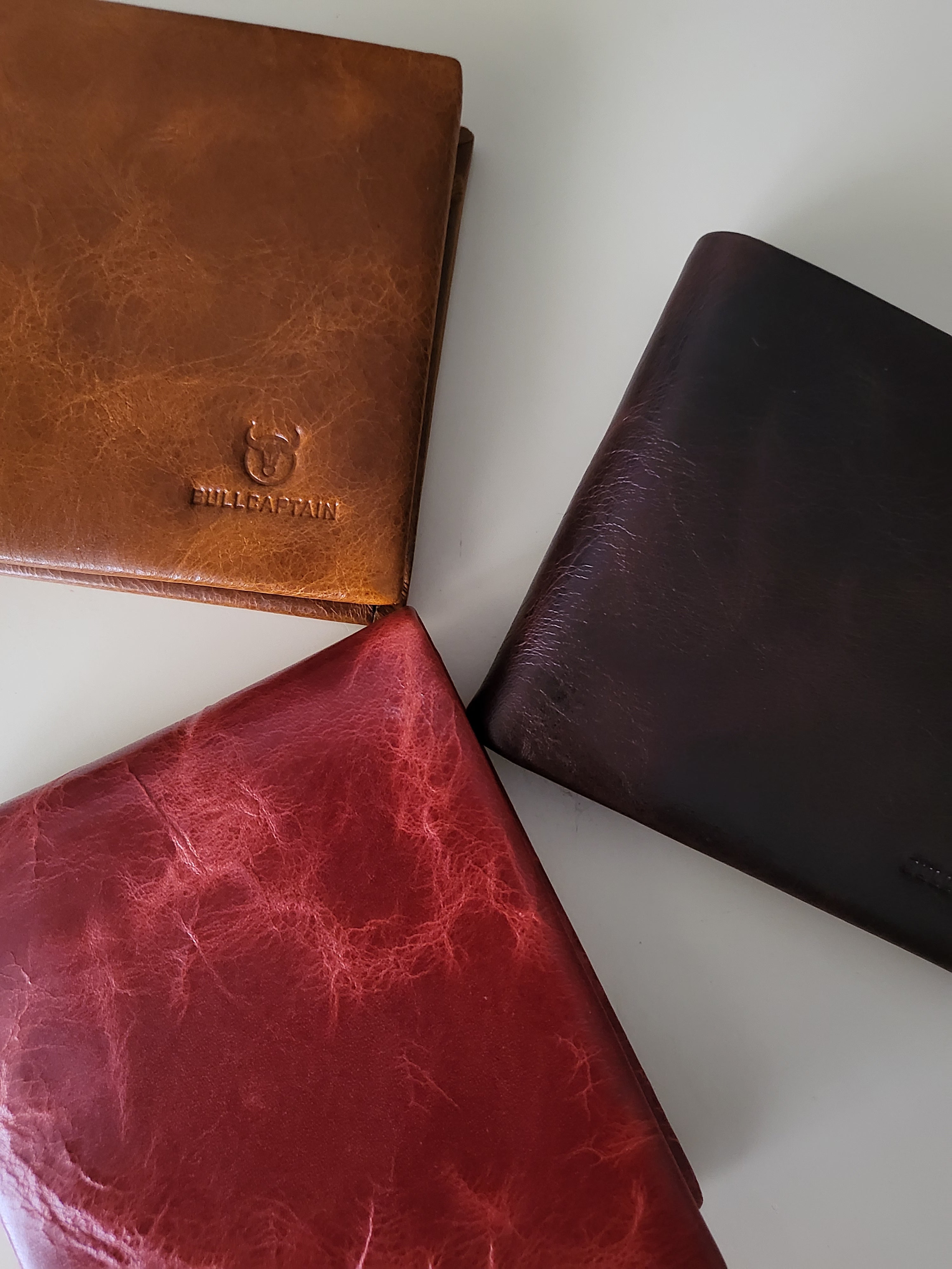 BULLCAPTAIN Bi-Fold Wallet Genuine Leather Multi Card Holder Wallet