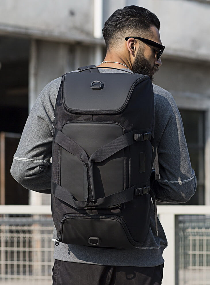 BANGE 40L Multi-function Duffle Travel Gym Bag Unisex Sports Backpack