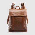THREE-BOX Long-Neck Classic Chic Leather Backpack Slim 15.6" Laptop Backpack