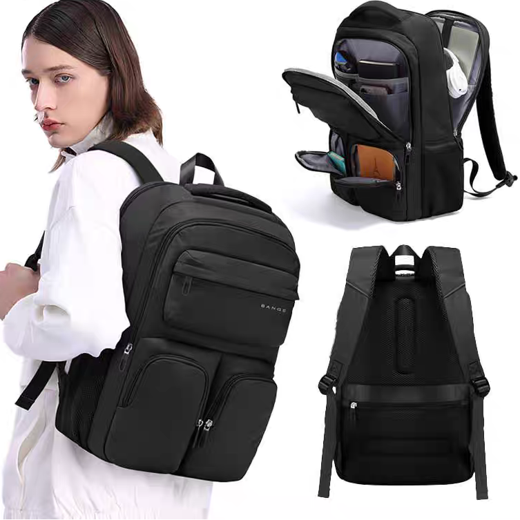 BANGE Waterproof Polyester Laptop Unisex Travel Every Day Backpack