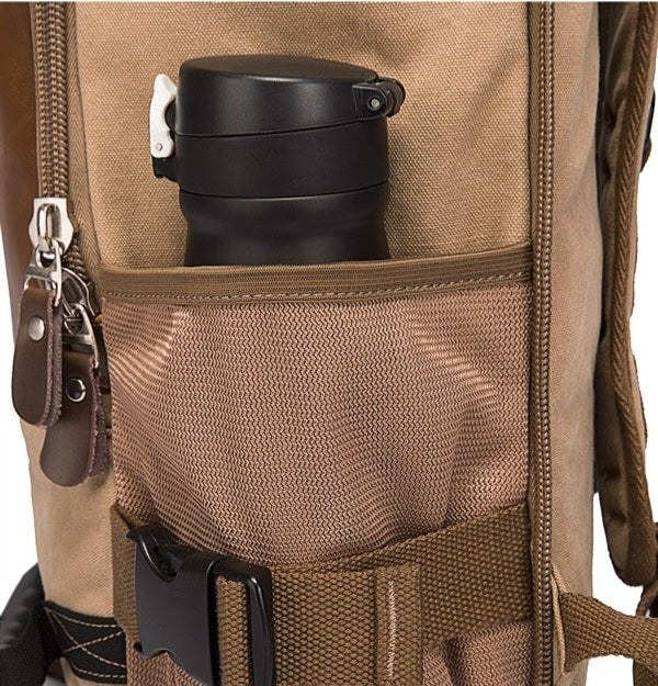 KAKA Vintage Large Capacity Canvas Outdoor Travel Luggage Backpack