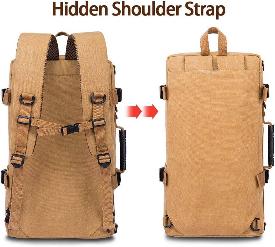KAKA Vintage Large Capacity Canvas Outdoor Travel Luggage Backpack
