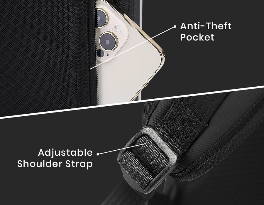 BANGE CYBER PVC Hard-Shell Waterproof TSA Lock Business Backpack