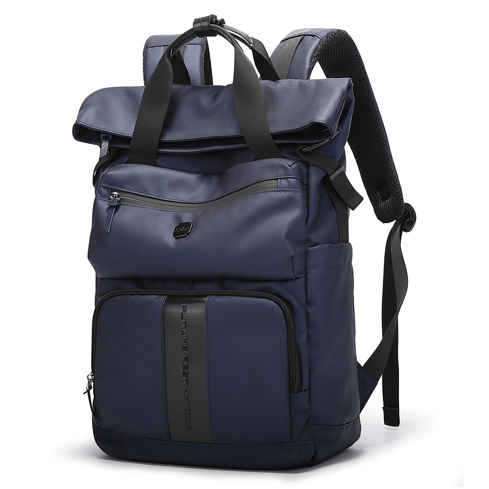 KAKA Roll-Top School Bag Laptop Rucksack Outdoor Travel Unisex Backpack