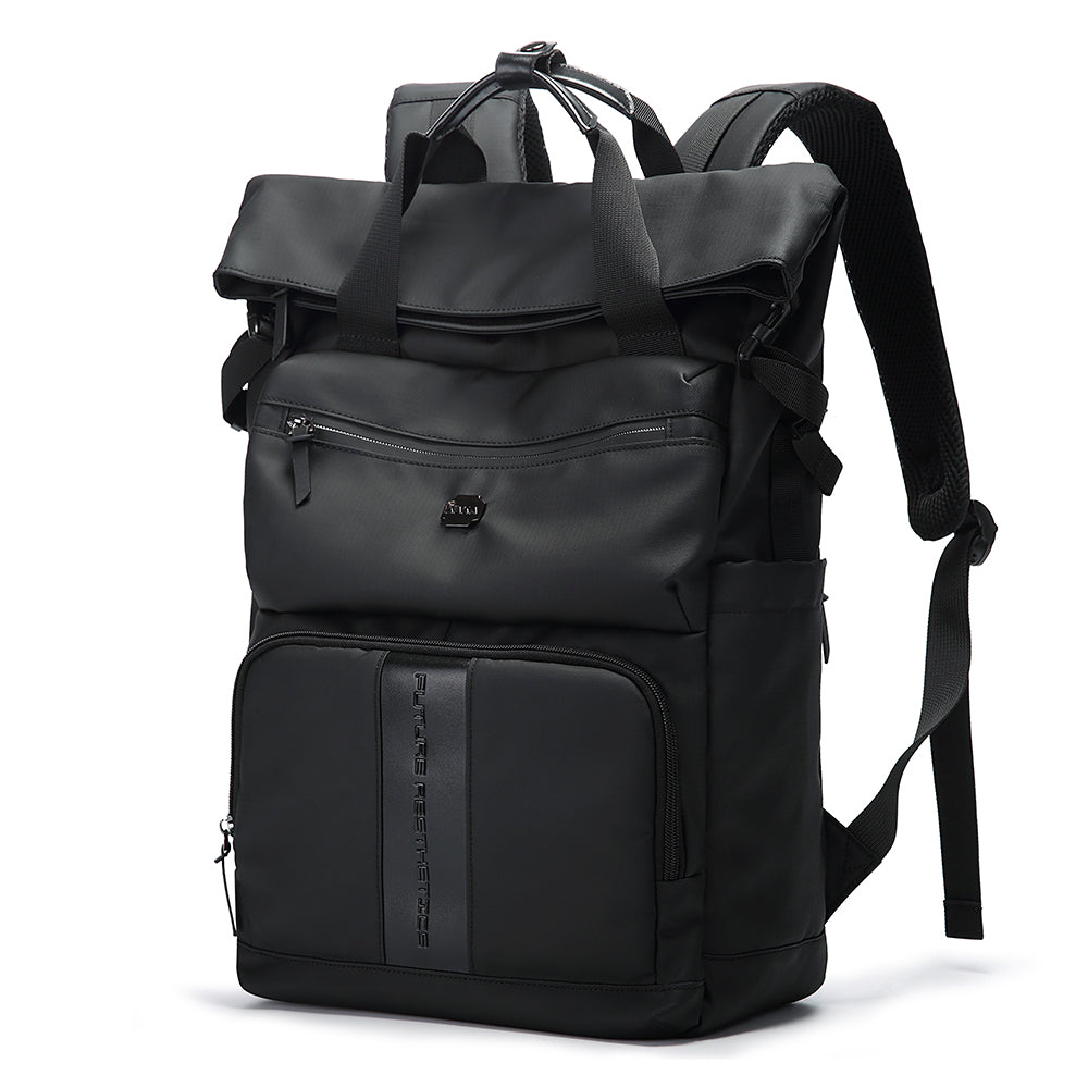 KAKA Roll-Top School Bag Laptop Rucksack Outdoor Travel Unisex Backpack