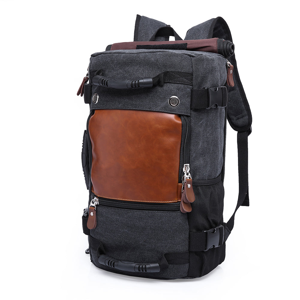KAKA Vintage Large Capacity Canvas Outdoor Travel Luggage Backpack