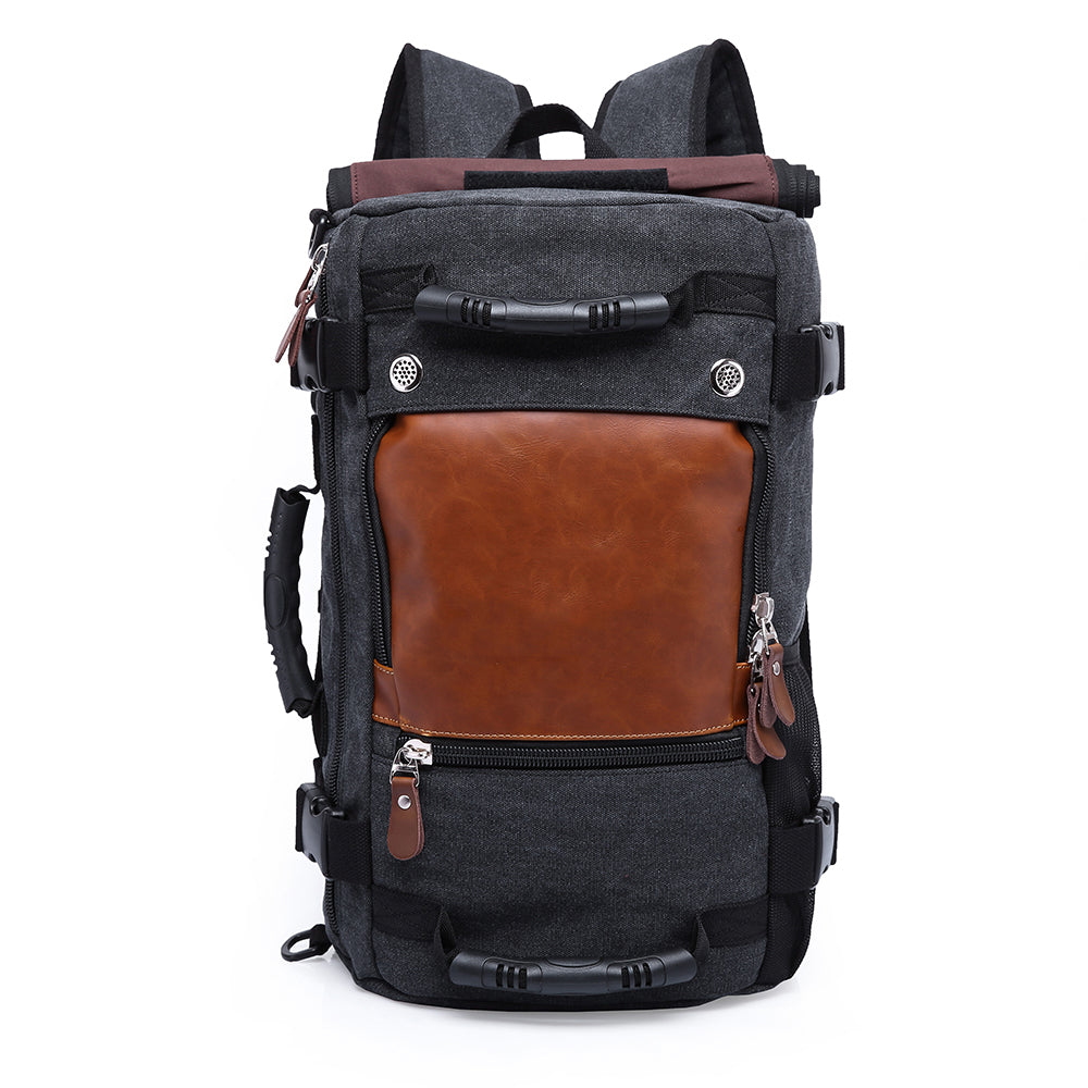 KAKA Vintage Large Capacity Canvas Outdoor Travel Luggage Backpack