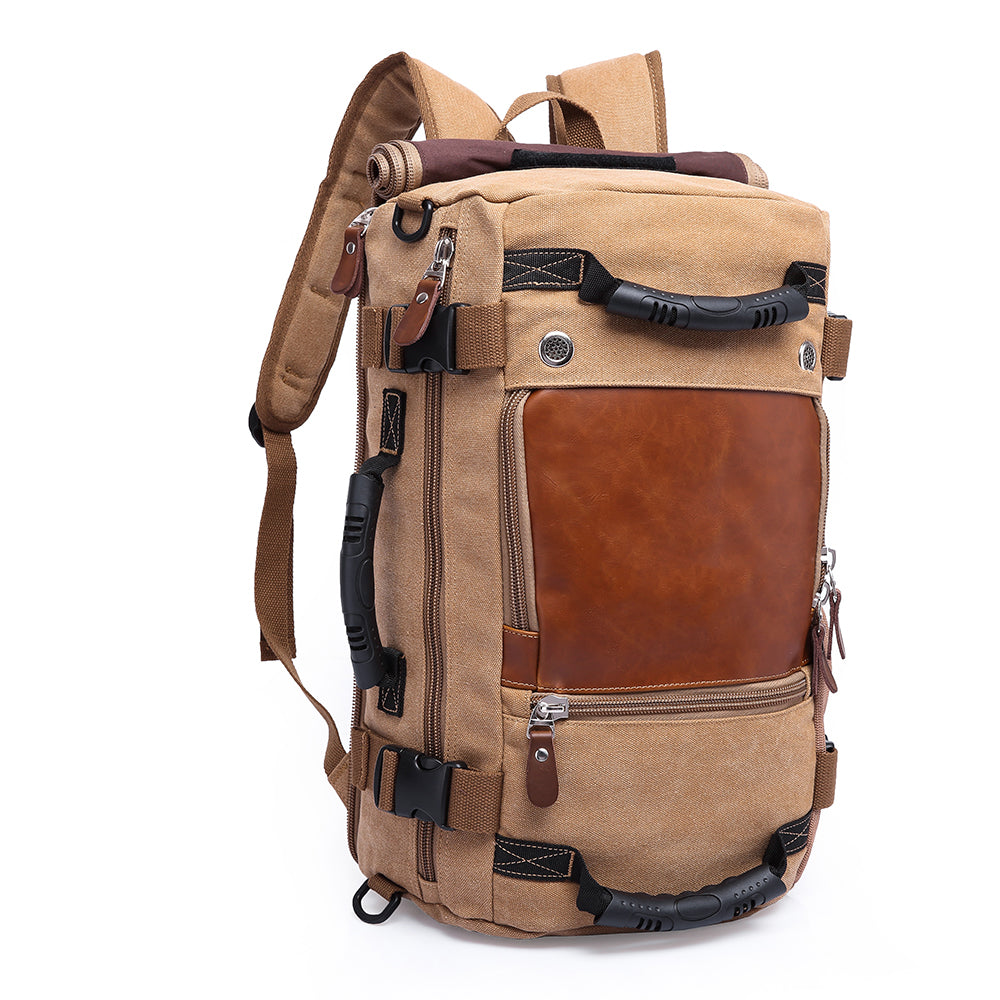 KAKA Vintage Large Capacity Canvas Outdoor Travel Luggage Backpack