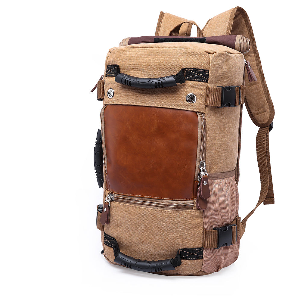 KAKA Vintage Large Capacity Canvas Outdoor Travel Luggage Backpack