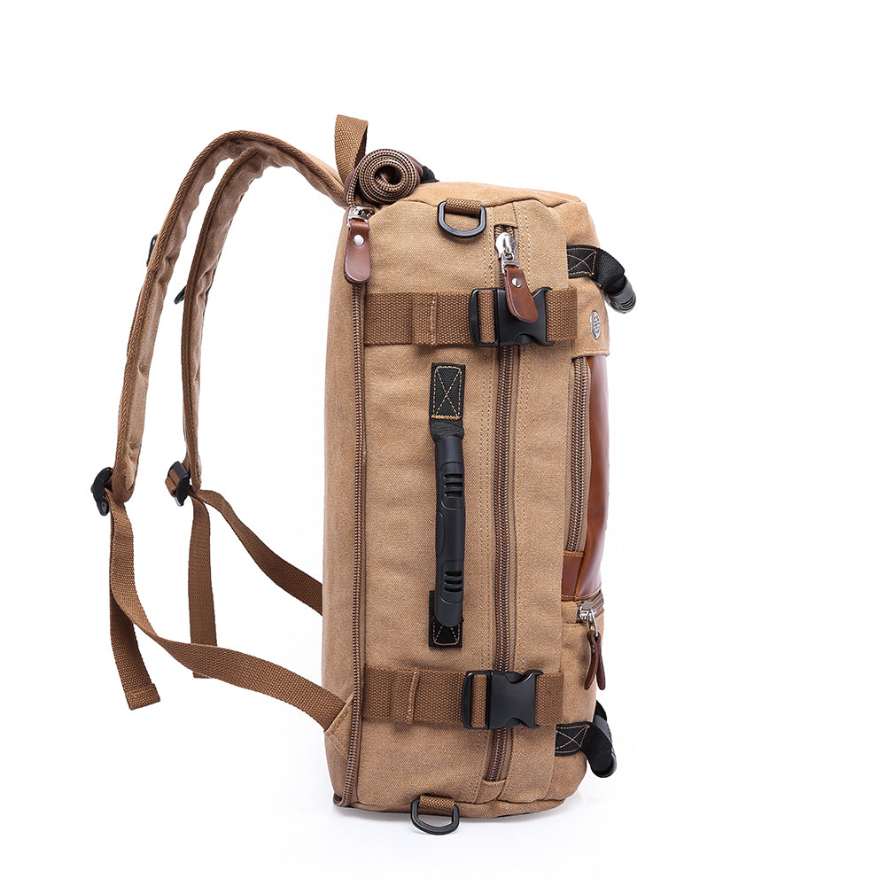 KAKA Vintage Large Capacity Canvas Outdoor Travel Luggage Backpack