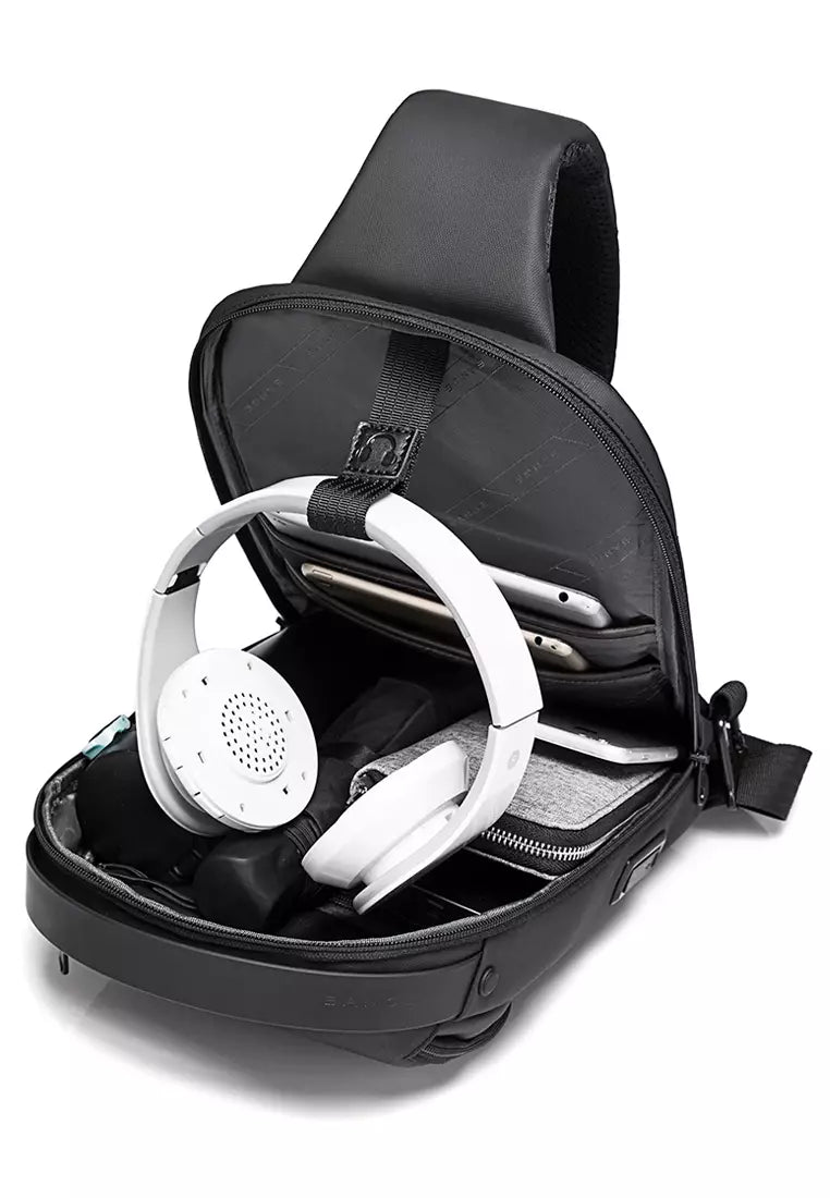 BANGE Waterproof Anti-theft Multifunction Cross-Body Chest-Bag with USB Charging Port