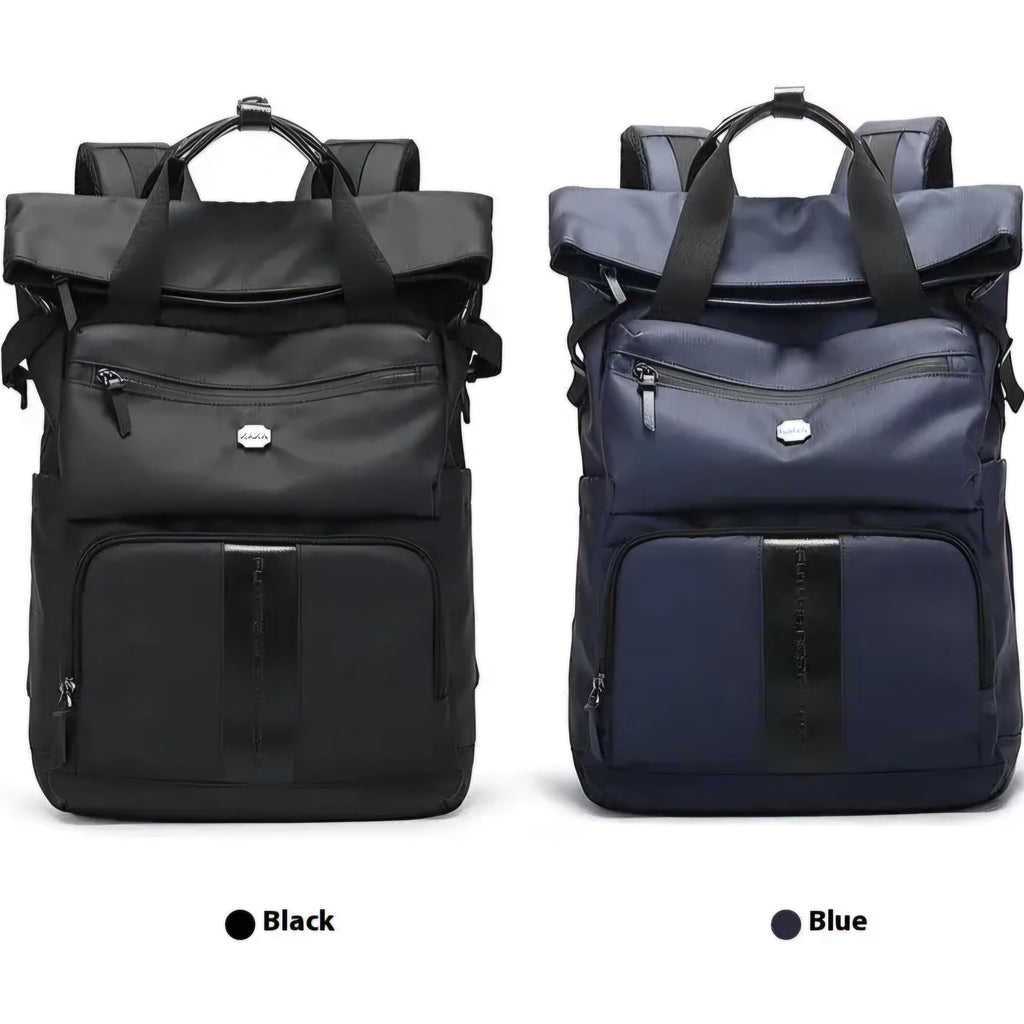 KAKA Roll-Top School Bag Laptop Rucksack Outdoor Travel Unisex Backpack