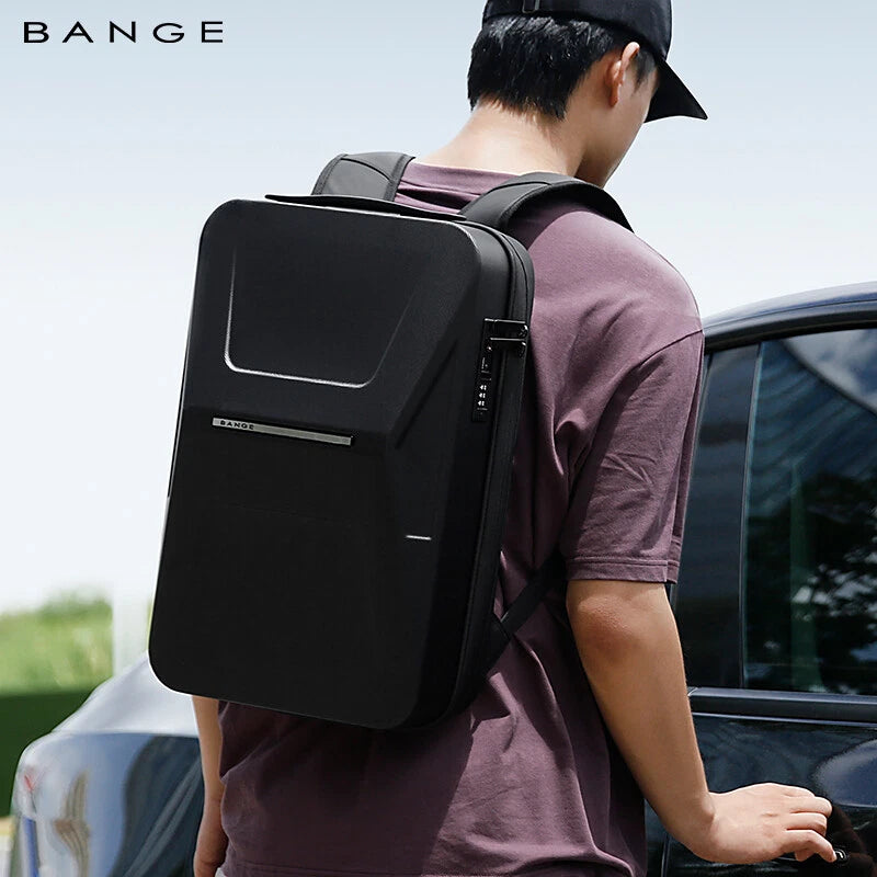 BANGE CYBER PVC Hard-Shell Waterproof TSA Lock Business Backpack