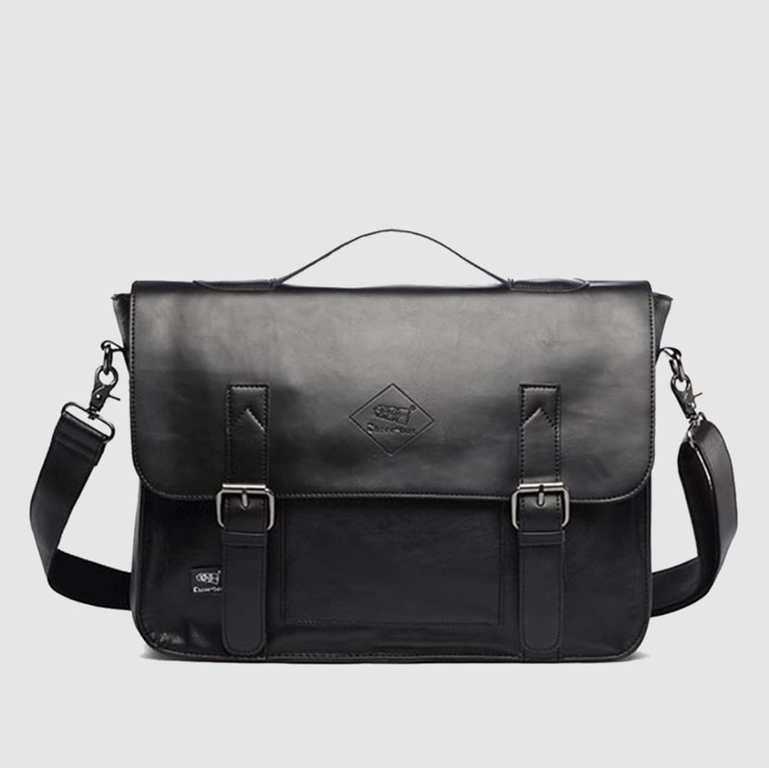 THREE-BOX Business/ Messenger Bag Classic Look Leather Shoulder Bag