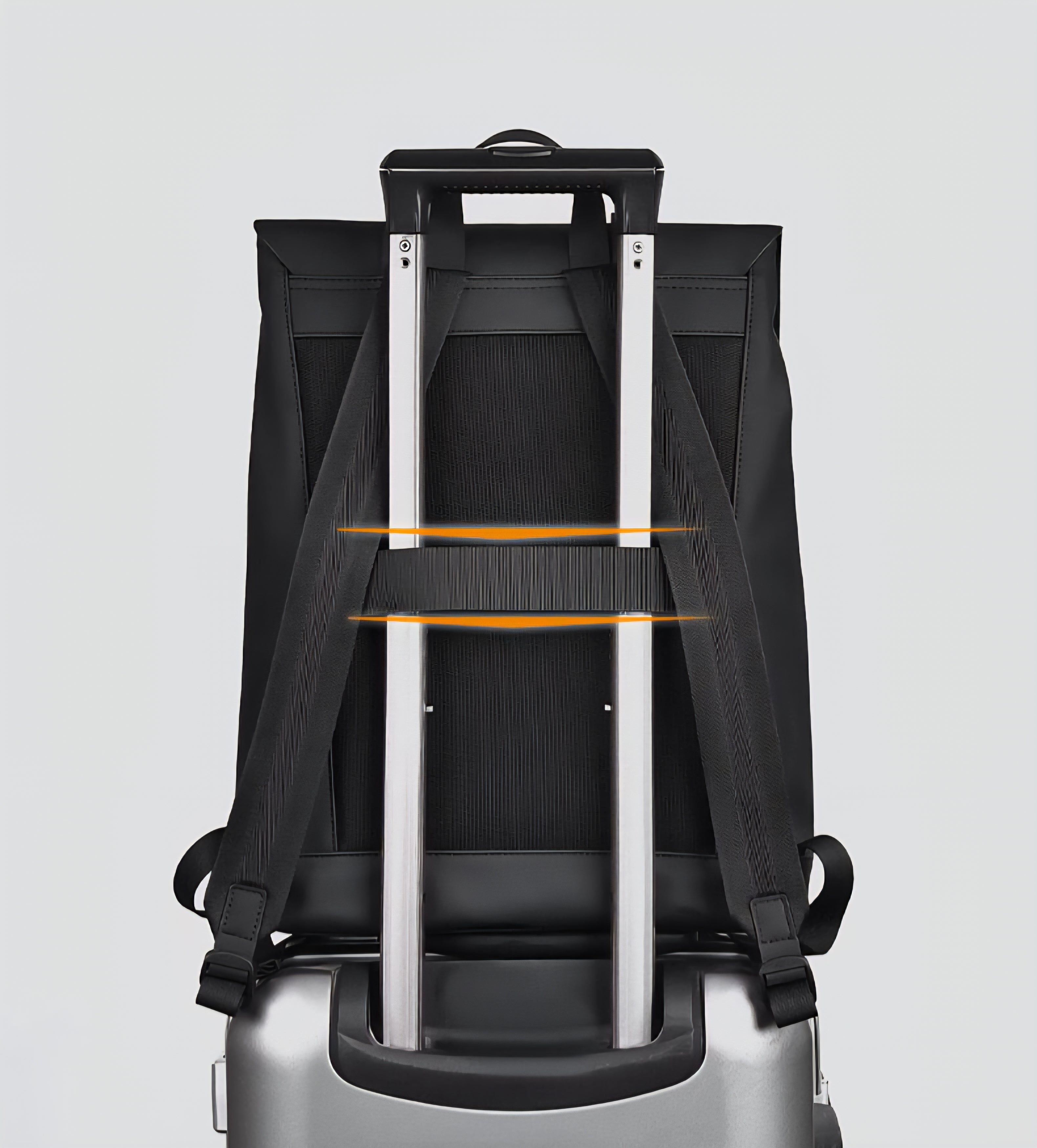 Double Hook Leather 15.6" Laptop Trendy Backpack