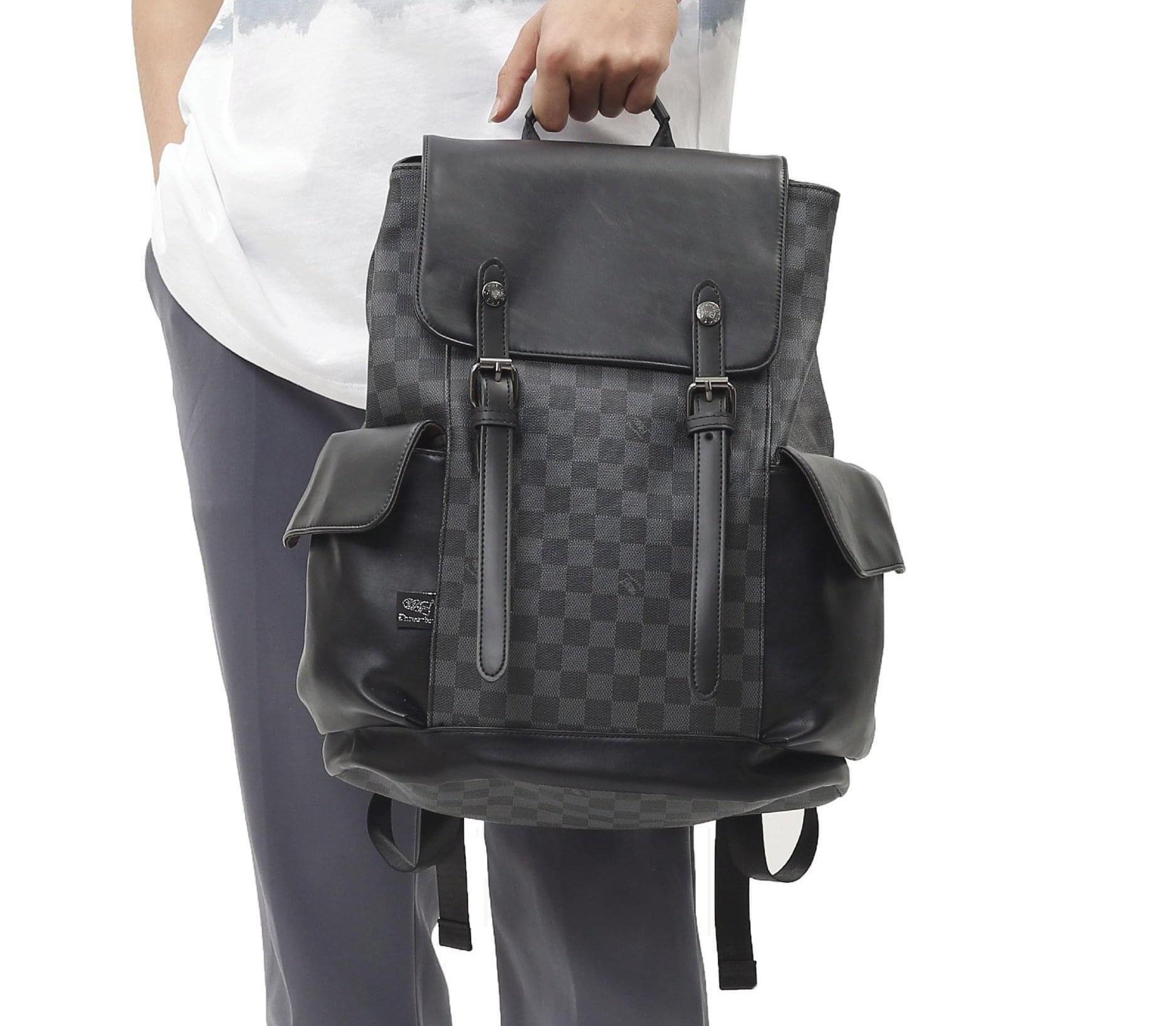 THREE-BOX 15.6" Laptop Damier Unisex Backpack Bestseller Trendy Backpack