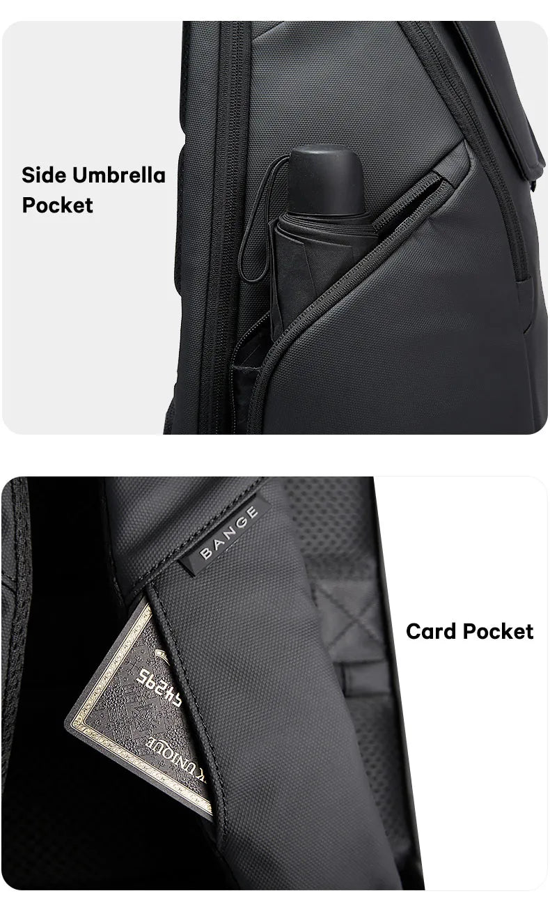 BANGE Anti-theft Waterproof Laptop City Business Backpack 15.6" Business Backpack