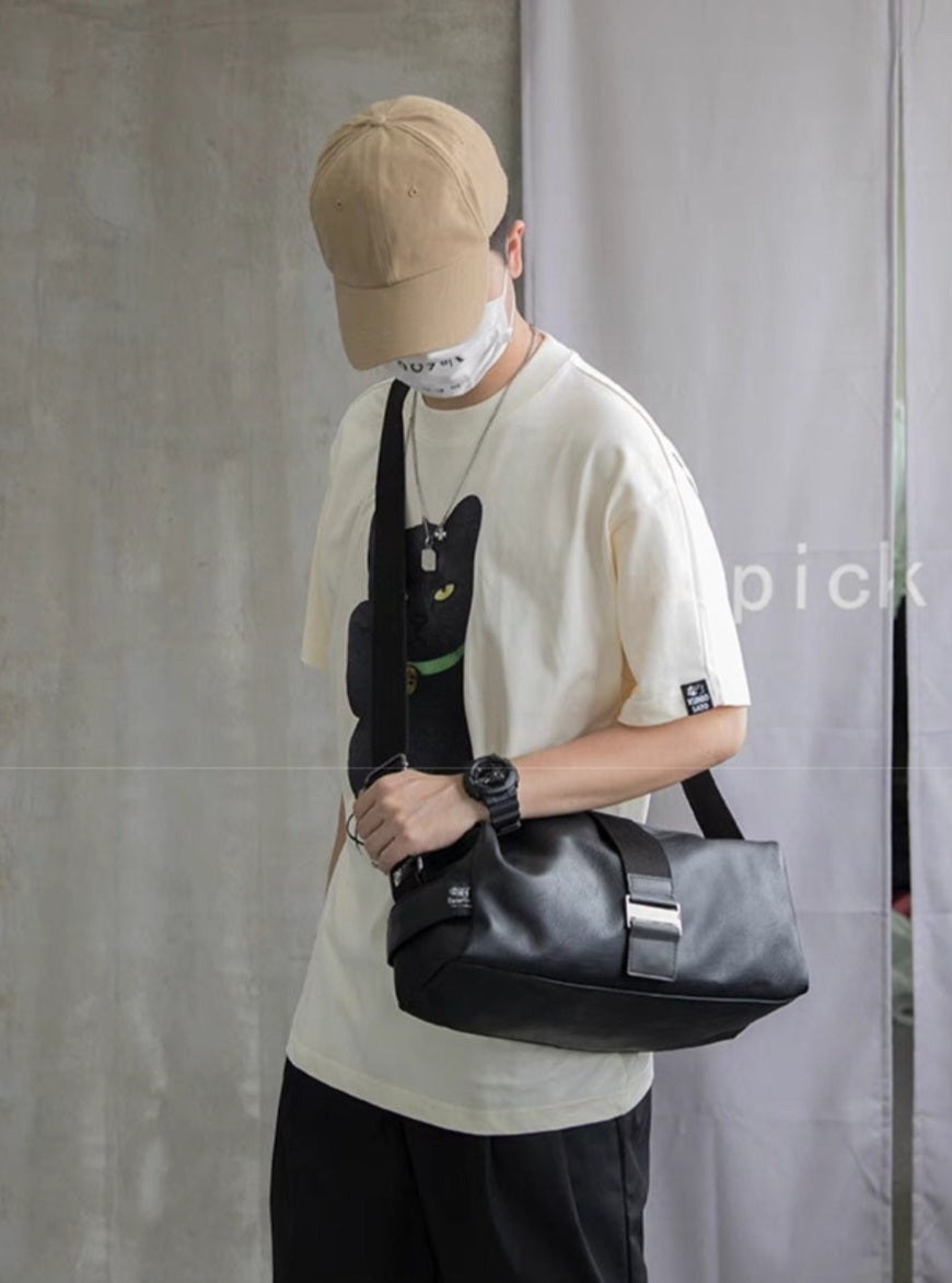 THREE-BOX Cross-Body Bag Leather Shoulder Bag