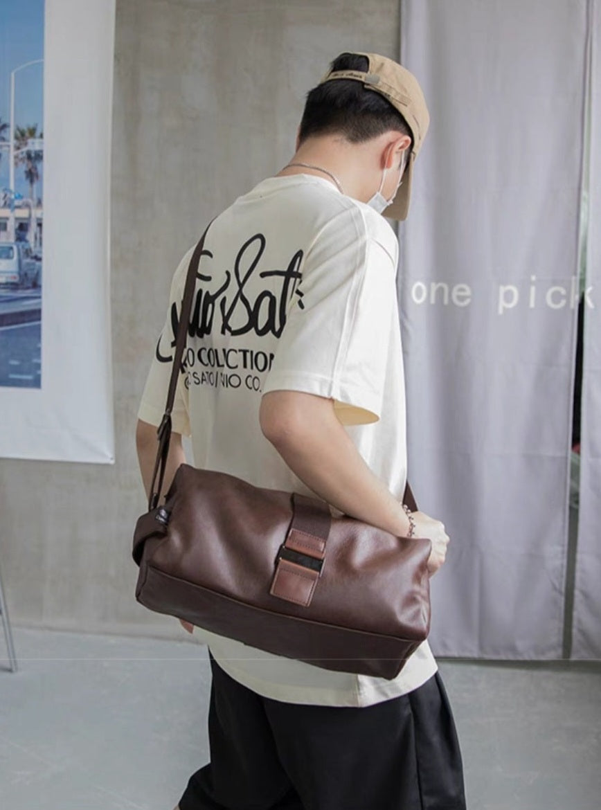 THREE-BOX Cross-Body Bag Leather Shoulder Bag