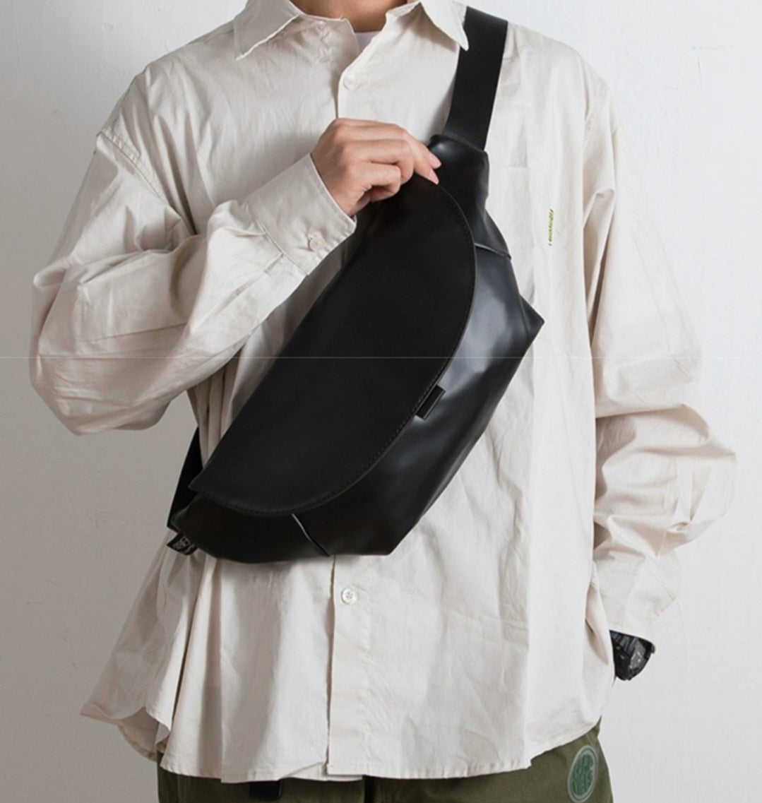 THREE-BOX Chest / Sling Leather Bag