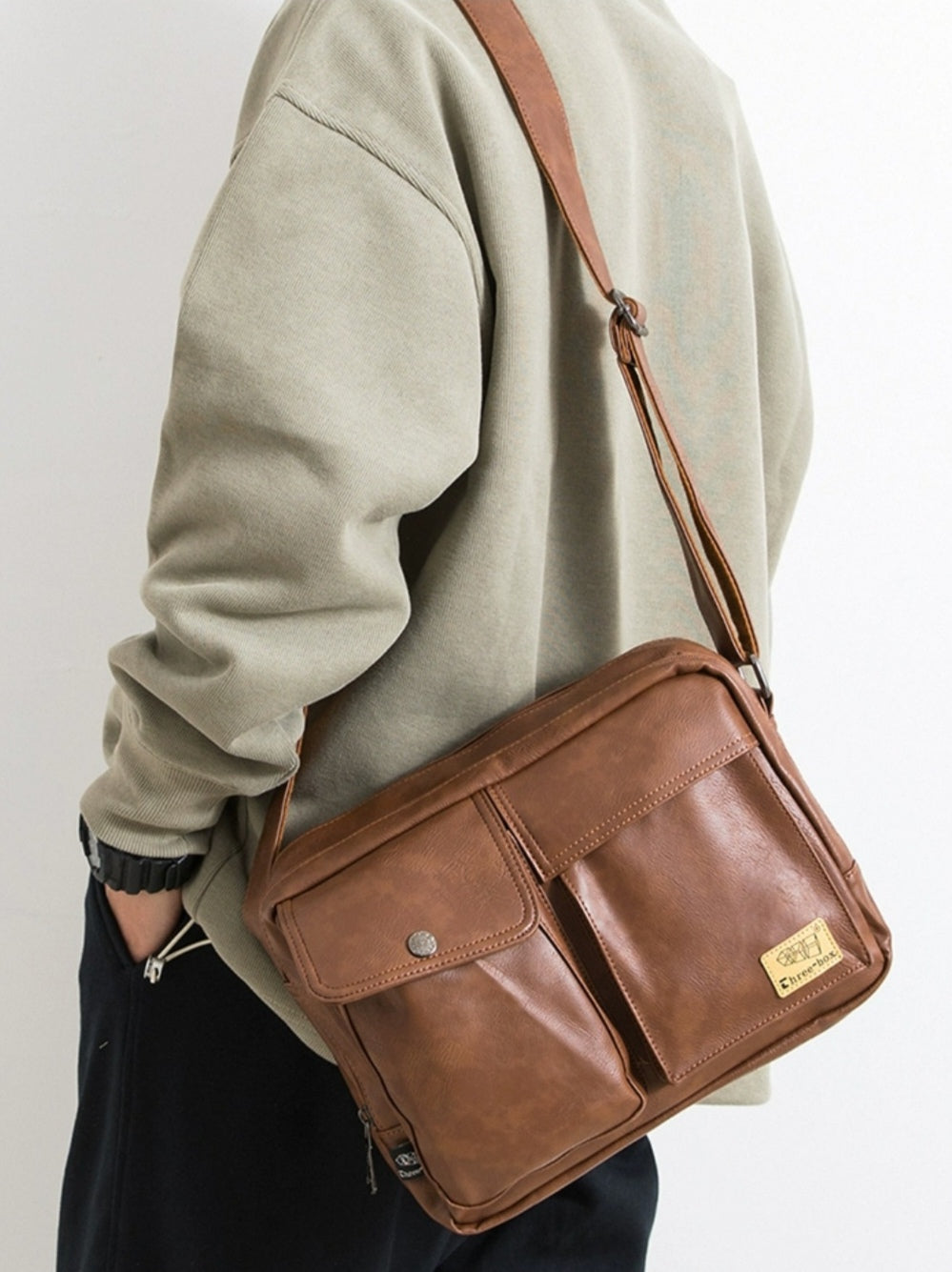 THREE-BOX Mini-Messenger Bag Shoulder Bag