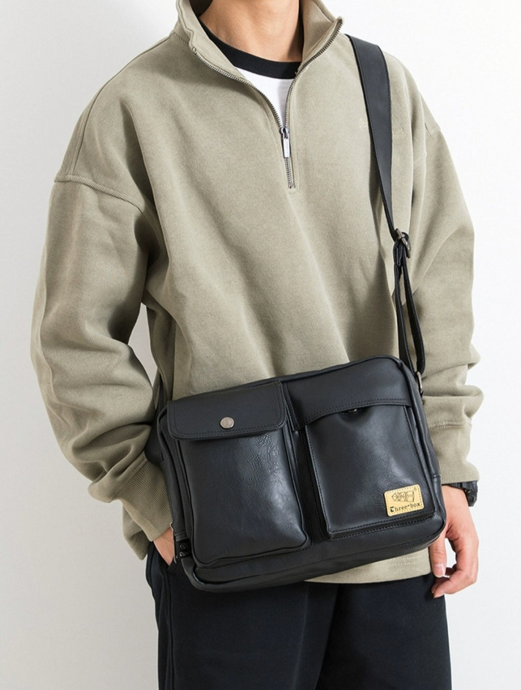 THREE-BOX Mini-Messenger Bag Shoulder Bag