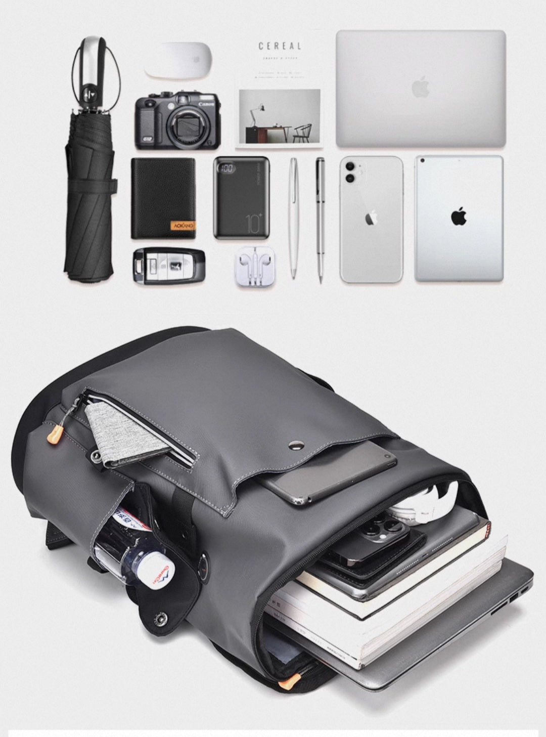 15.6" Laptop Backpack Casual Business / School USB Port Computer Large Capacity Backpack