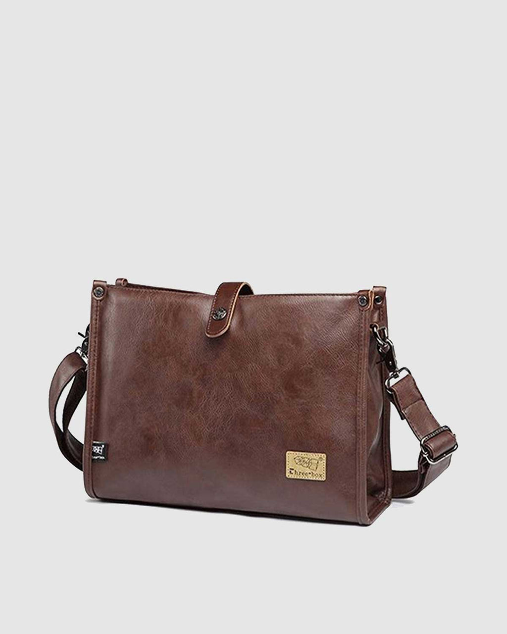 THREE-BOX Cross-body Bag Leather Shoulder Bag