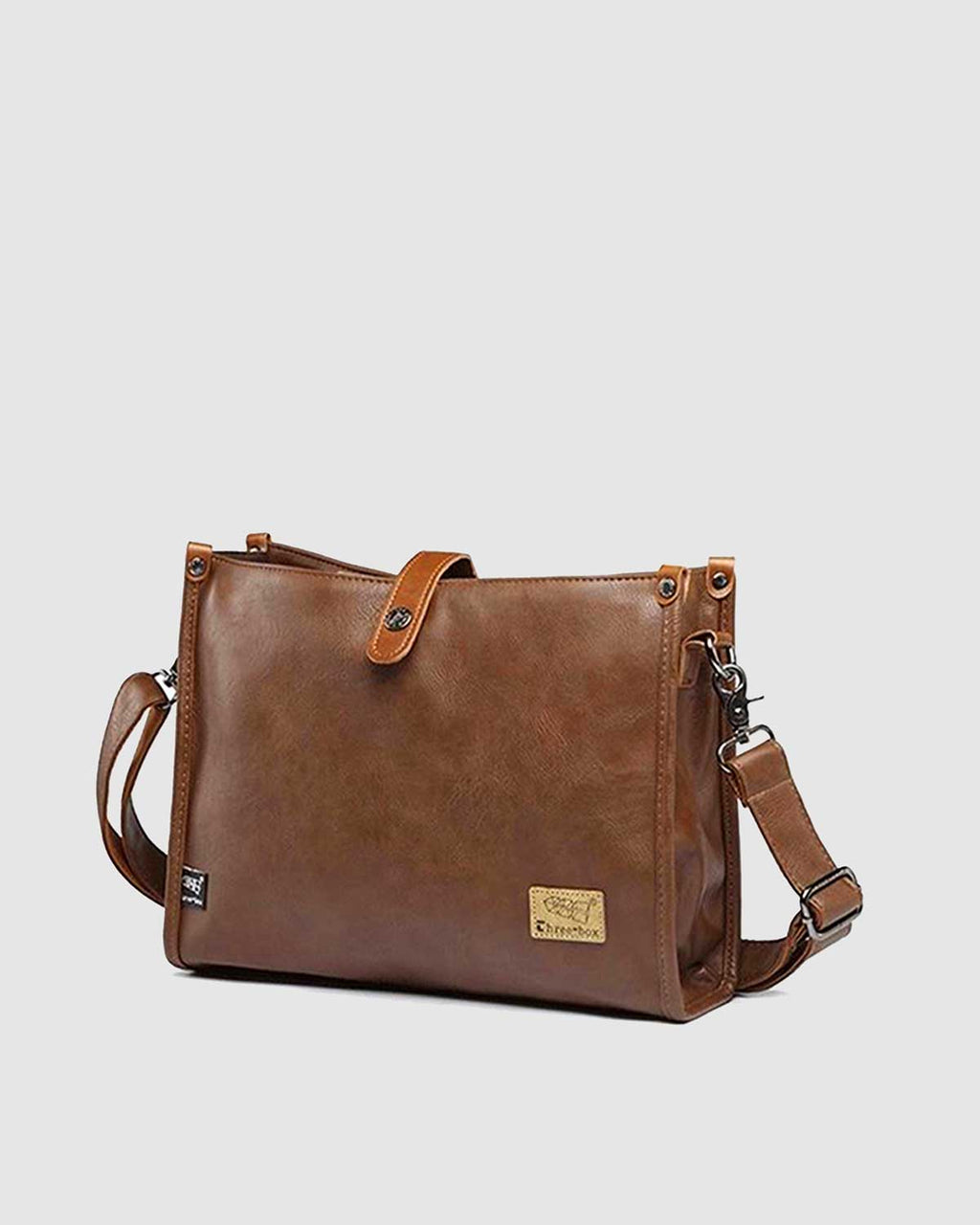 THREE-BOX Cross-body Bag Leather Shoulder Bag
