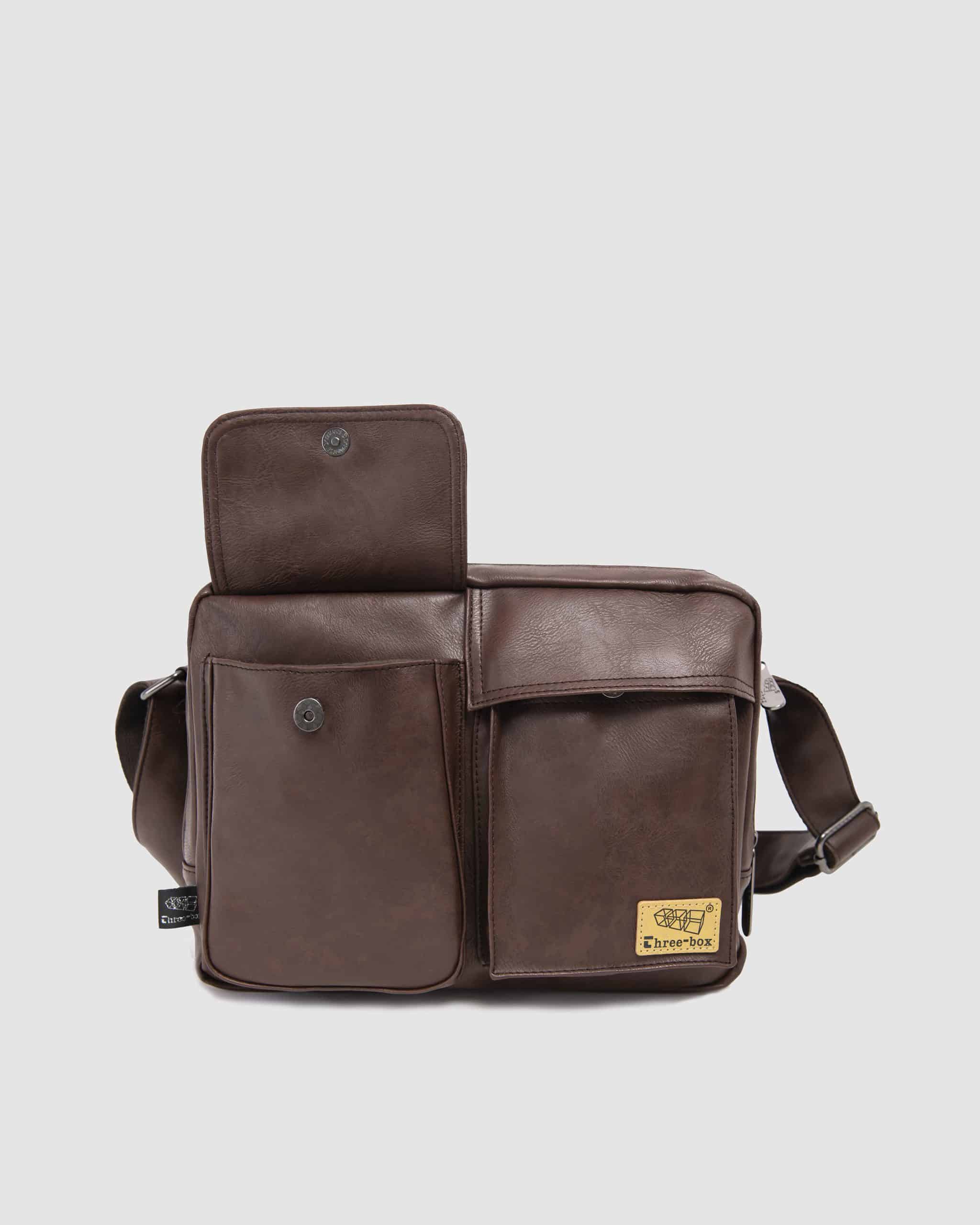 THREE-BOX Mini-Messenger Bag Shoulder Bag