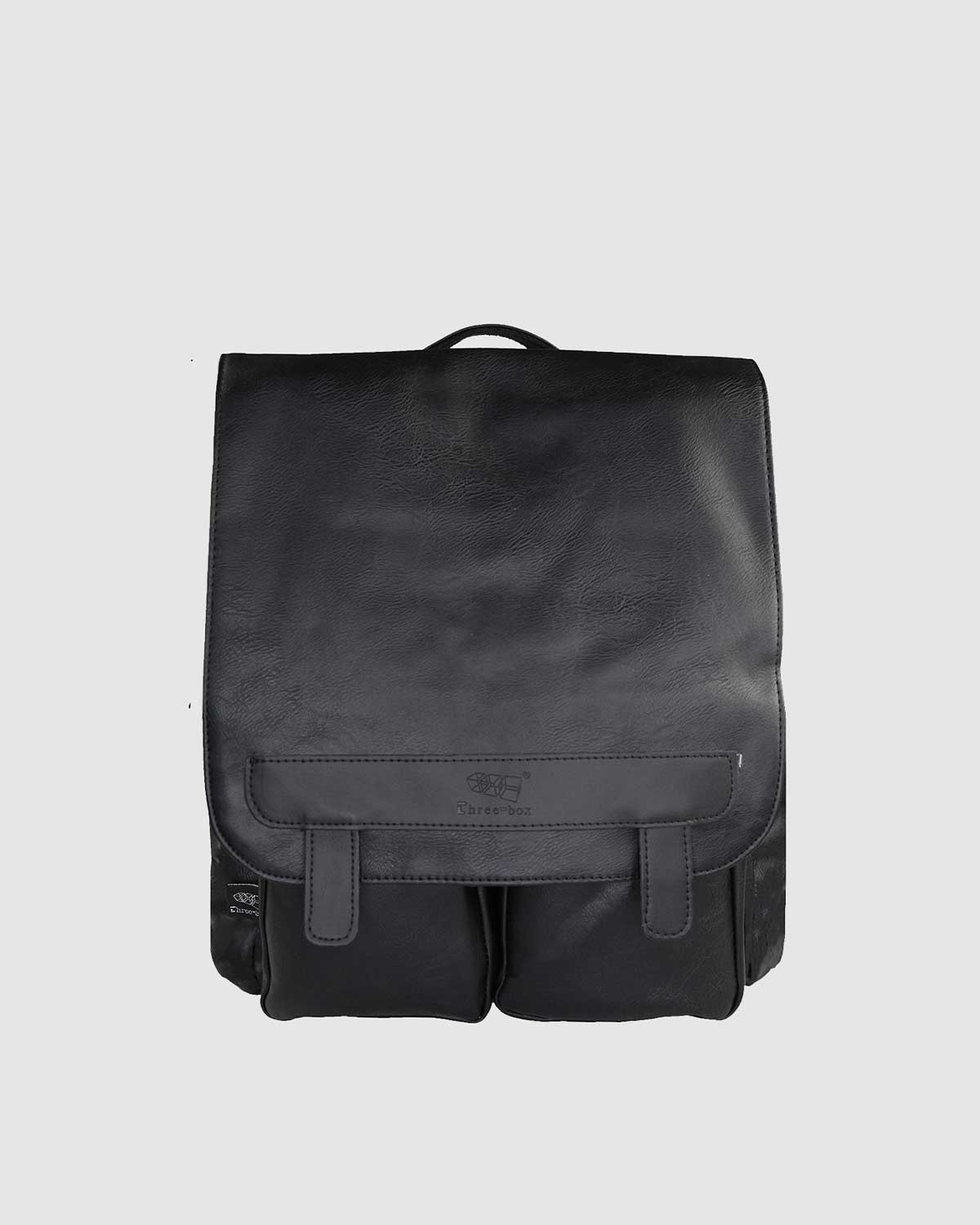 THREE-BOX Classic Chic Leather Backpack