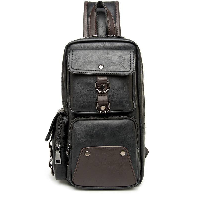 Leather Chest Bag Classic Cross-Body Shoulder Bag