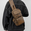 Leather Chest Bag Classic Cross-Body Shoulder Bag