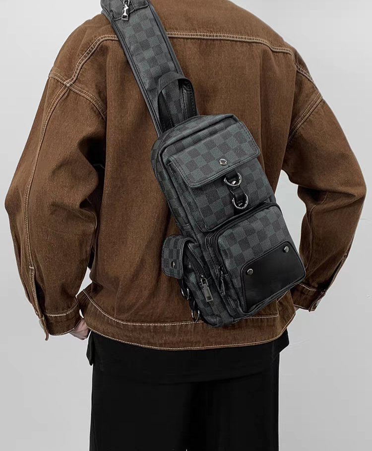 Leather Chest Bag Classic Cross-Body Shoulder Bag