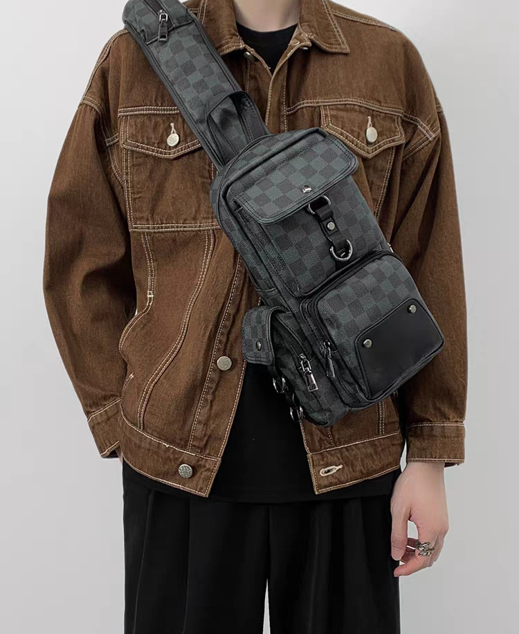 Leather Chest Bag Classic Cross-Body Shoulder Bag