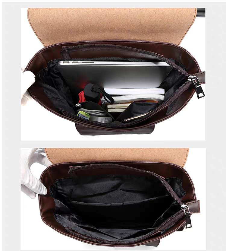 15.6" Laptop Leather Classical Backpack Large Capacity Laptop Backpack